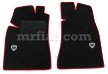 Load image into Gallery viewer, Lancia Beta Montercarlo Floor Mat Set Red Trim Lancia Logo Interior Lancia   
