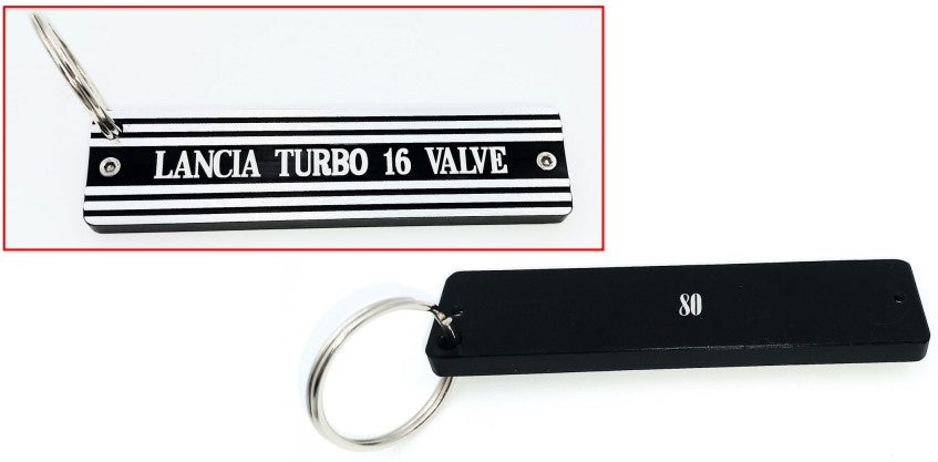 Lancia Delta 16 V Key Chain Black Delta Lancia