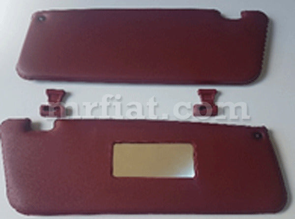 Mercedes W107 SL Burgundy Sun Visor Set Interior Mercedes   