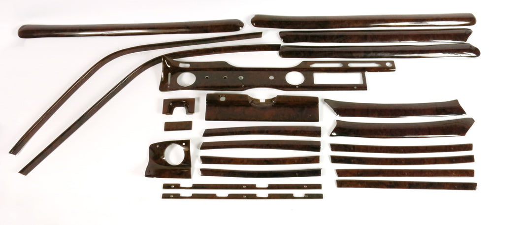 Mercedes W108 W109 Wooden Dashboard Trim Set 24 Pcs Interior Mercedes