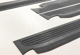 Mercedes W114 W115 Coupe Grey Door Sill Rubber Set 2Pcs Doors Mercedes   