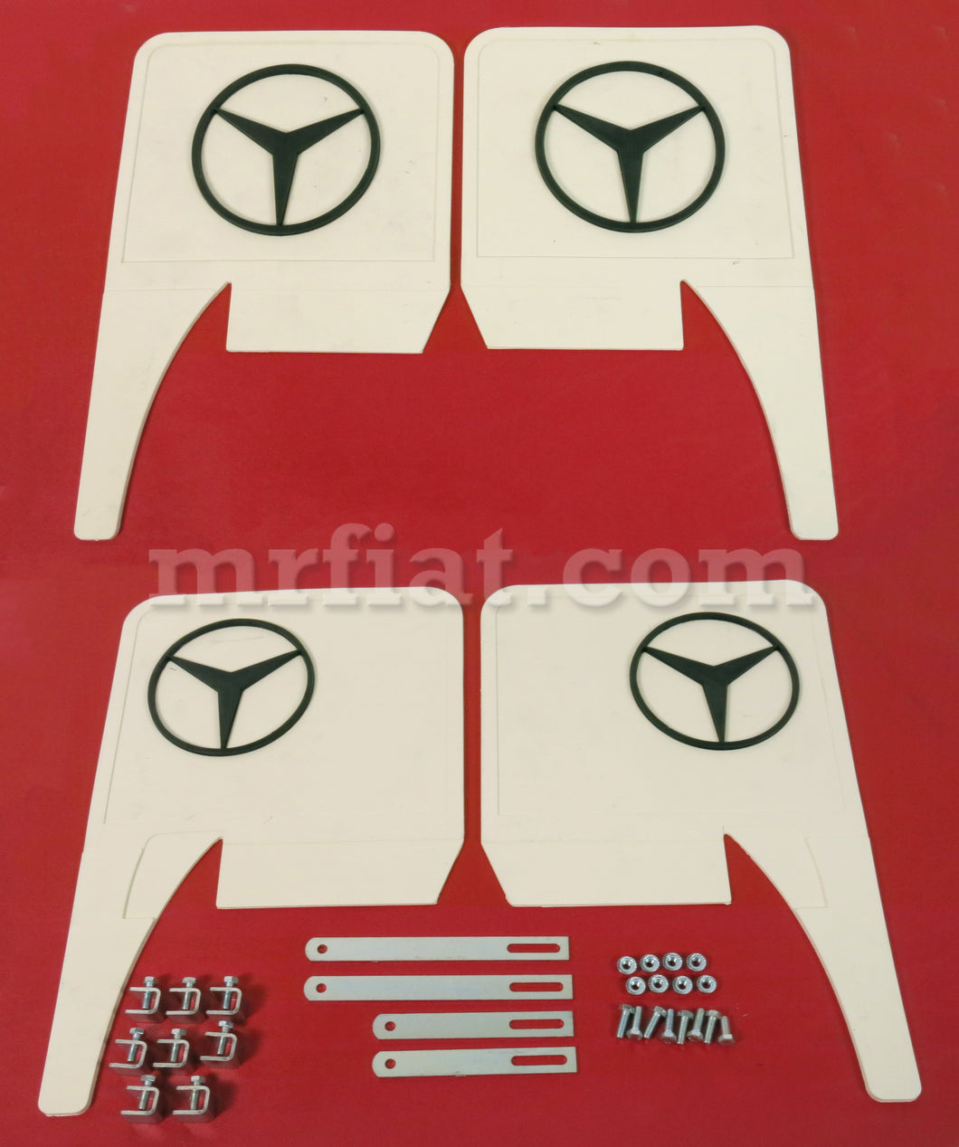 Mercedes W107 W108 W114 W115 W116 W123 White Mudguard Set Rims Mercedes   