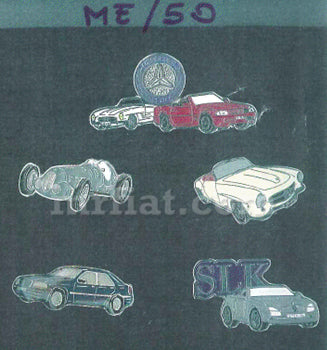 Mercedes 5 Piece Pin Set Emblems Mercedes   