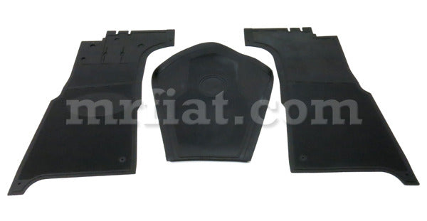 Mercedes W136 W191 170 S Black Front Rubber Mat Set 3 Pcs Interior Mercedes   