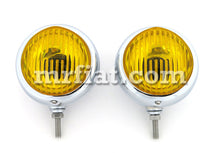 Load image into Gallery viewer, Porsche 356 A B Yellow Bosch Round 130 mm Fog Light Set Lights Porsche
