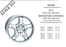 Cargar imagen en el visor de la galería, Porsche 911 Type 993 996 997 Wheel 11X19 Style 331 *Made in Italy* Rims Porsche   
