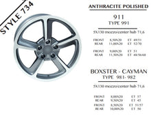 Cargar imagen en el visor de la galería, Porsche 911 Type 911 Wheel 9X20 Style 734 *Made in Italy* Rims Porsche
