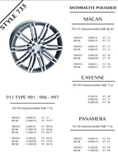 Load image into Gallery viewer, Porsche Cayenne Wheel 10X21 Style 735 *Made in Italy* Rims Porsche   
