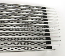 Load image into Gallery viewer, Porsche 911 912 Polished 5 Bar Black Mesh Grill 1969-73 OEM Emblems Porsche   
