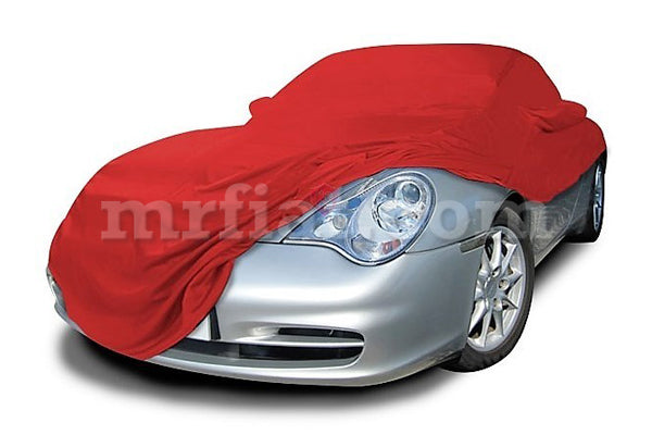 Porsche 911 996 Red Indoor Fabric Car Cover Mirror Pockets Aerokit 98-04 Accessories Porsche   