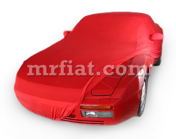 Porsche 924 944 968 Red Indoor Fabric Car Cover W/ Mirror Pockets 89-95 Accessories Porsche   