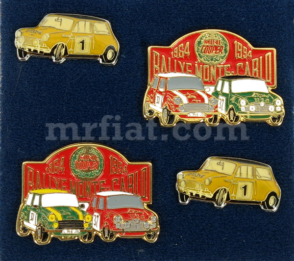 Mini Morris Rally Montecarlo 4 Piece Pin Set Emblems Other