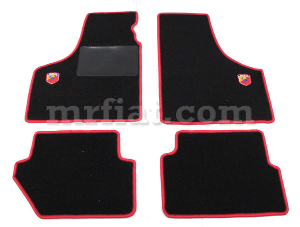 Fiat 500 600 Abarth Red Floor Mats Set 1957-75 Interior Fiat   