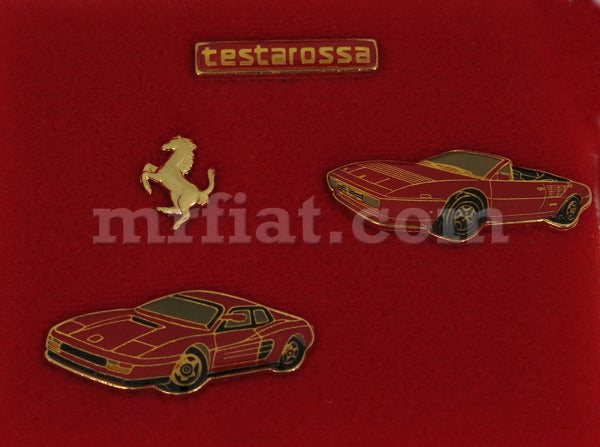 Ferrari Testarossa 4 Piece Pin Set Emblems Ferrari   